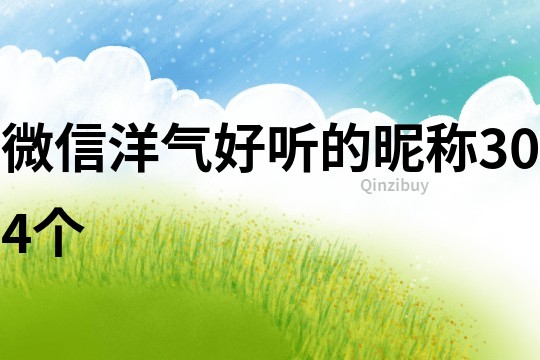 微信洋气好听的昵称304个