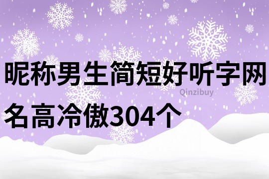 昵称男生简短好听字网名高冷傲304个