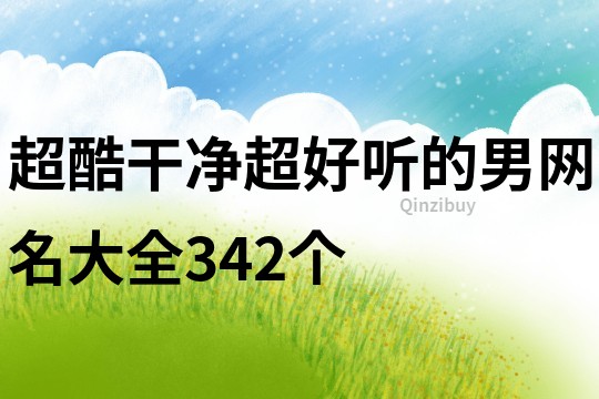 超酷干净超好听的男网名大全342个