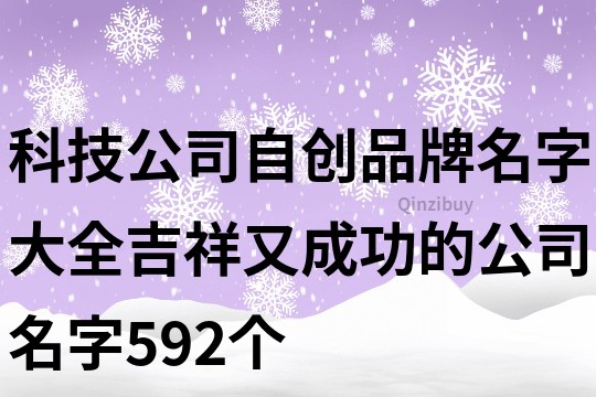 科技公司自创品牌名字大全,吉祥又成功的公司名字592个