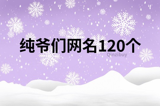 纯爷们网名120个