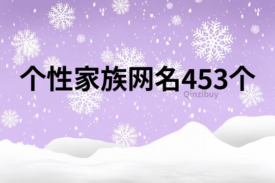 个性家族网名453个