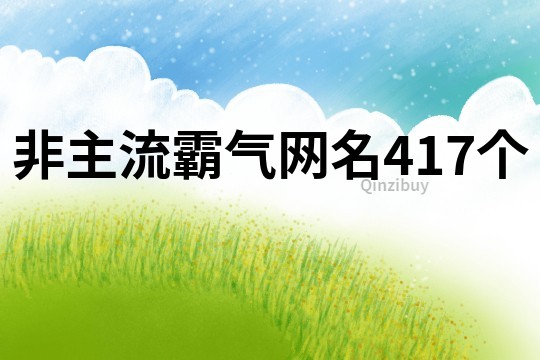 非主流霸气网名417个