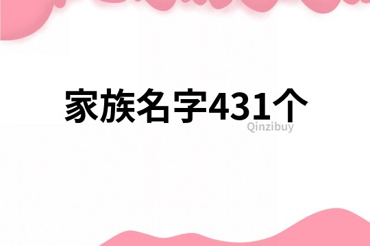 家族名字431个