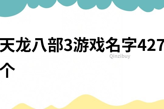 天龙八部3游戏名字427个