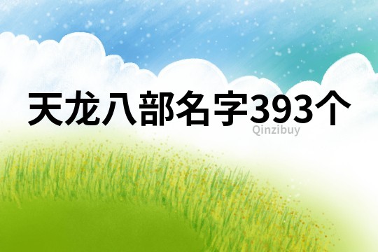 天龙八部名字393个