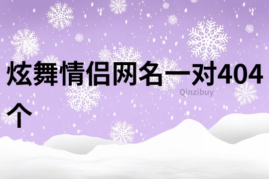 炫舞情侣网名一对404个