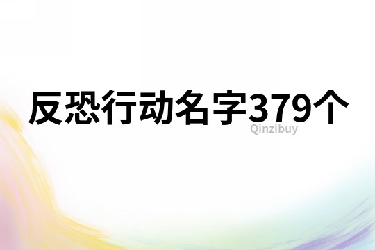 反恐行动名字379个