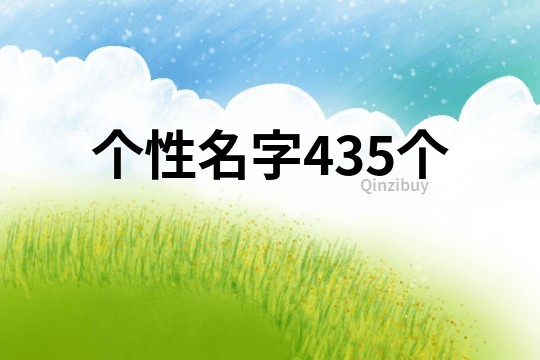 个性名字435个