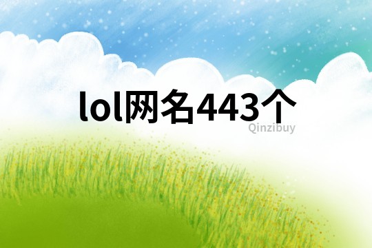 lol网名443个