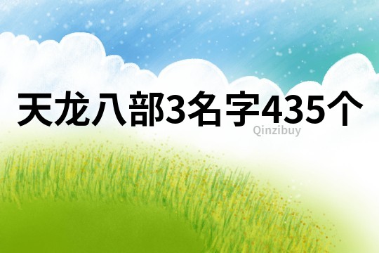 天龙八部3名字435个