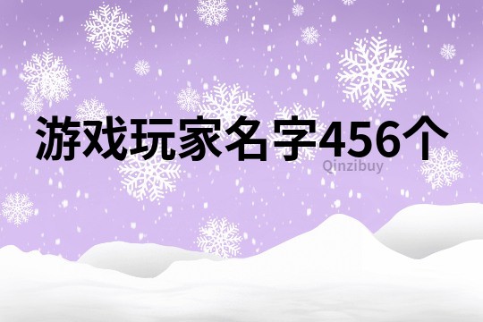 游戏玩家名字456个