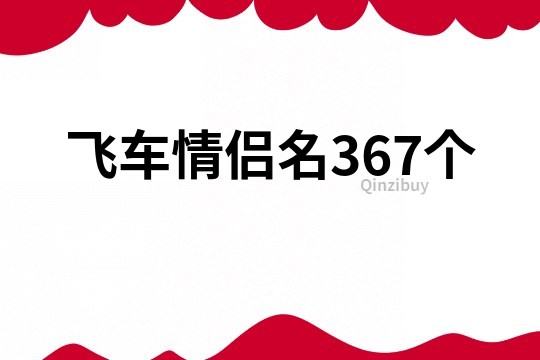 飞车情侣名367个
