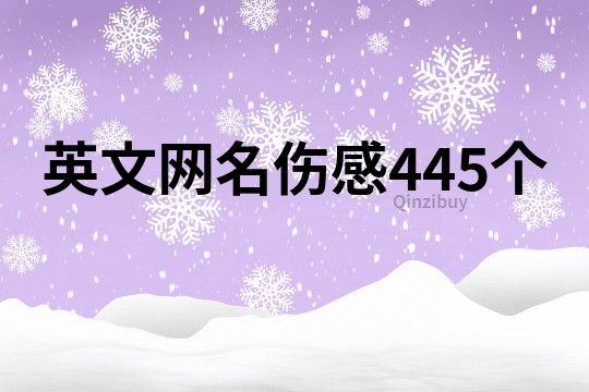 英文网名伤感445个